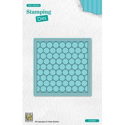 STAD006 Snijmal Nellie Snellen - Stamping Die square blubbles - vierkant bubbels en rondjes - stempel & snijmal